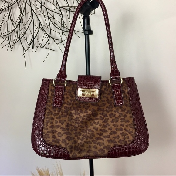 🎈🎈🎈VICTOR ALFARO red crocodile and animal print bag 🎈🎈🎈 - Picture 1 of 8